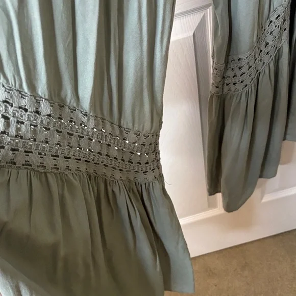 Japna Green Jumpsuit with Lace Trim Size Medium - Picture 3 of 13